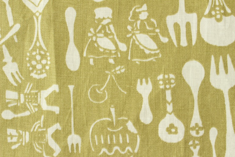 LINNETリネンプリント 一口女王キャベツー